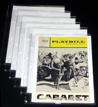 Extra Sleeves for the Universal Playbill Binder - Pack of Six 